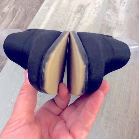 Donald J Pliner black stretchy fabric front suede back slip on loafers US 7.5 - Picture 3 of 10